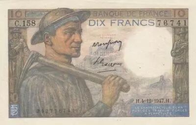 Francia 10 Francs - Minor - 04-12-1947 - Serial C.158