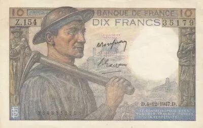 Francia 10 Francs - Minor - 04-12-1947 - Serial Z.154
