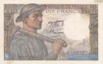 Francia 10 Francs - Minor - 04-12-1949 - Serial O.153 -  P.99