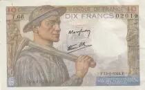 Francia 10 Francs - Minor - 13-01-1944 - Serial T.66