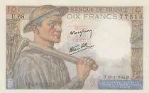 Francia 10 Francs - Minor - 13-01-1944 - Serial U.68