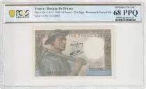 Francia 10 Francs - Minor - 22-06-1944 - PCGS 68 PPQ