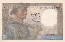 Francia 10 Francs - Minor - 30-01-1947 - Serial B.140-54035 -  P.99