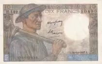 Francia 10 Francs - Minor - 30-10-1947 - Serial H.149 - P.99