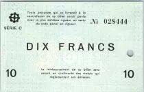 Francia 10 Francs , Mulhouse Chambre de Commerce, S&eacute;rie C, 1 Perforation - Annulation ?