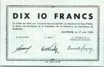 Francia 10 Francs , Mulhouse Chambre de Commerce, S&eacute;rie C