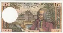 Francia 10 Francs - Voltaire - 01-06-1972 - Serial F.794