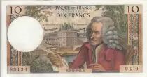 Francia 10 Francs - Voltaire - 02-12-1965 - Serial U.210