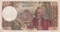 Francia 10 Francs - Voltaire - 02.07.1970 - Serial L.599