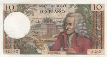 Francia 10 Francs - Voltaire - 03-03-1966 - Serial A.243