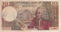 Francia 10 Francs - Voltaire - 04-02-1971 - Serial L.666 - P.147