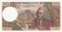 Francia 10 Francs - Voltaire - 05-01-1967 - Serial T.280