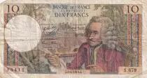 Francia 10 Francs - Voltaire - 05.04.1973 - Serial S.879