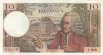 Francia 10 Francs - Voltaire - 07-09-1967 - Serial Y.349
