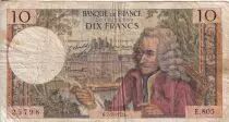 Francia 10 Francs - Voltaire - 07-09-1972 - Serial E.805 - P.147