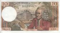 Francia 10 Francs - Voltaire - 08-01-1971 - Serial Z.643