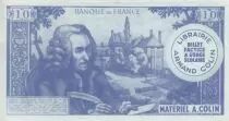 Francia 10 Francs - Voltaire - Billet scolaire - 1964