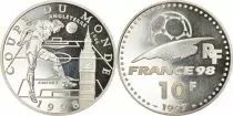 Francia 10 Francs - World Cup of Football - 1998 - Great Britain  1996 Silver -  without certificat