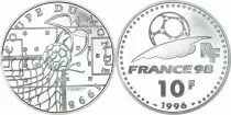 Francia 10 Francs - World Cup of Football - 1998 - Silver -  with certificat