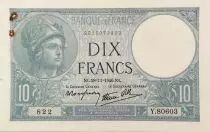 Francia 10 Francs  Minerva 28-11-1940 - Serial Y.80603 - VF