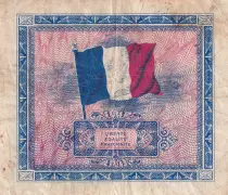Francia 10 Francs Allied Military Currency (Flag) - 1944 No Serial - VF