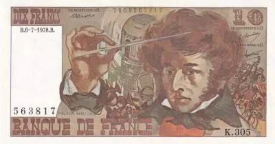 Francia 10 Francs Berlioz - 06-07-1978 Serial K.305