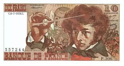 Francia 10 Francs Berlioz - 06.07.1978  - Serial P.306 - Last alphabet - Fay.63.25