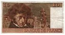 Francia 10 Francs Berlioz - 06.07.1978  - Serial T.306 - Last alphabet - Fay.63.25