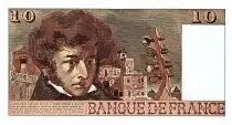 Francia 10 Francs Berlioz - 07.08.1975  - Serial C.218 - Fay.63.12