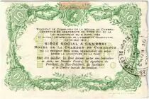 Francia 10 Francs Cambrai City - 1916