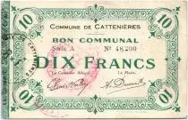 Francia 10 Francs Cattenieres City - 1915
