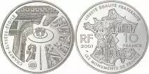 Francia 10 Francs Champs Elysees - 2001 - Silver - With box and certificate - Proof