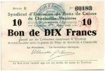 Francia 10 Francs Charleville-M&eacute;zi&egrave;res Cities - Charleville-M&eacute;zi&egrave;res - 1916