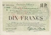 Francia 10 Francs Douai City - 1916