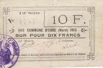 Francia 10 Francs Erre City - 1915