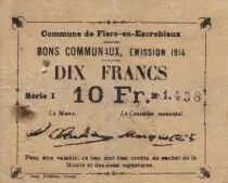 Francia 10 Francs Flers-En-Escrebieux City - 1914