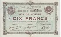 Francia 10 Francs Fourmies City - 1915