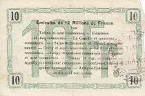 Francia 10 Francs Fourmies City - 1916