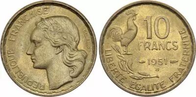 Francia 10 Francs Guiraud - 1951 B Beaumont - Le Roger