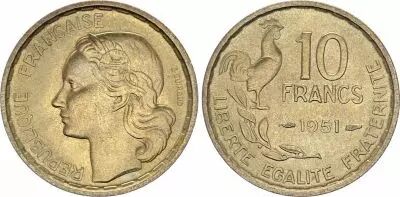 Francia 10 Francs Guiraud - 1951