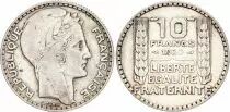 Francia 10 Francs Laureate head - 1930 Silver