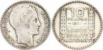 Francia 10 Francs Laureate head - 1930 Silver