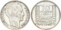 Francia 10 Francs Laureate head - 1934 Silver