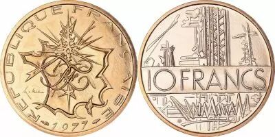 Francia 10 Francs Mathieu - 1976 - FROM UNC SET