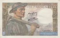 Francia 10 Francs Miner - 22-06-1944 Serial Y.86 - VF