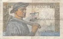 Francia 10 Francs Miner - 26-11-1942 Serial O.29 - F+