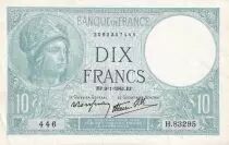 Francia 10 Francs Minerva -  09-01-1941 - Serial H.83295