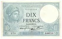 Francia 10 Francs Minerva - 02-02-1939 - Serial B.68713