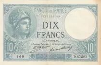 Francia 10 Francs Minerva - 08-09-1932 Serial D.67563 - a.XF