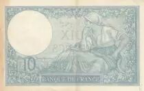 Francia 10 Francs Minerva - 08-09-1932 Serial D.67563 - a.XF